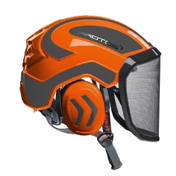 Pfanner Protos Arborist Helmet - Orange/Gray